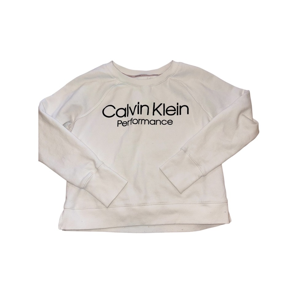 Calvin Klein Performance White Crew Neck‎ Sweatshirt Women's Size S/P